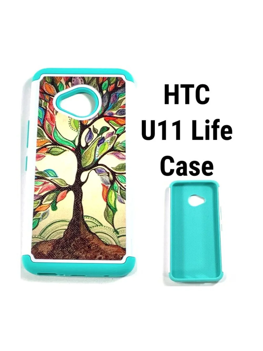 2 NEW HTC U11 Life Case Heavy Duty Love Tree Phone Cover Shockproof Protective